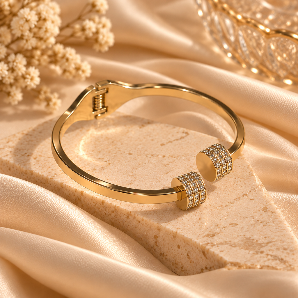 Triple Crystal Wrap Bangle