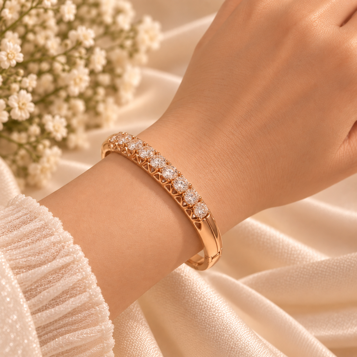 Crystal Vine Link Bangle