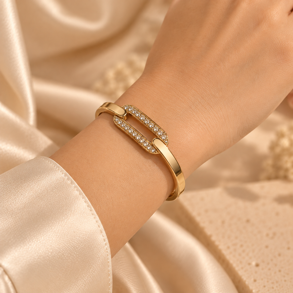 Crystal Link Statement Bangle