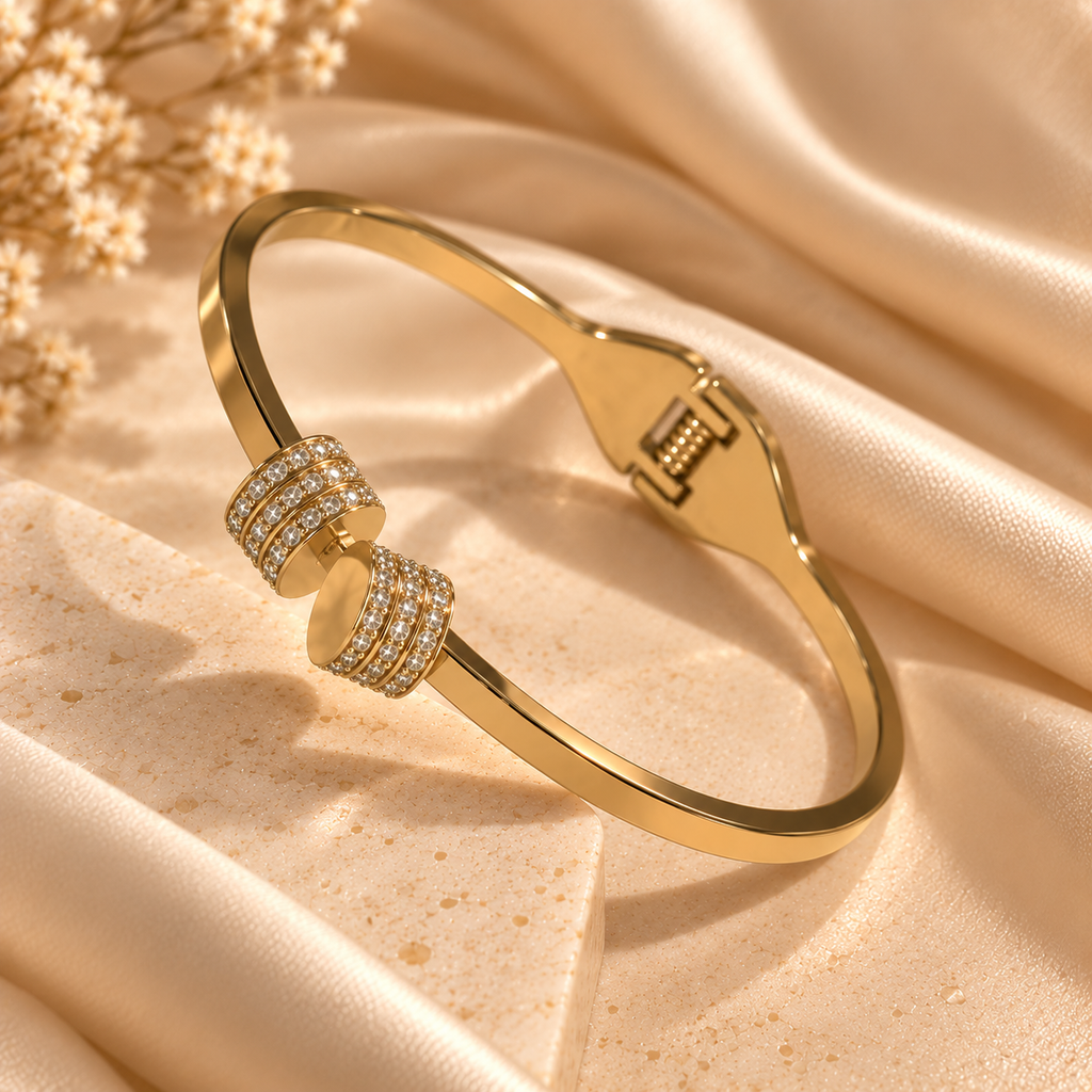 Triple Crystal Wrap Bangle