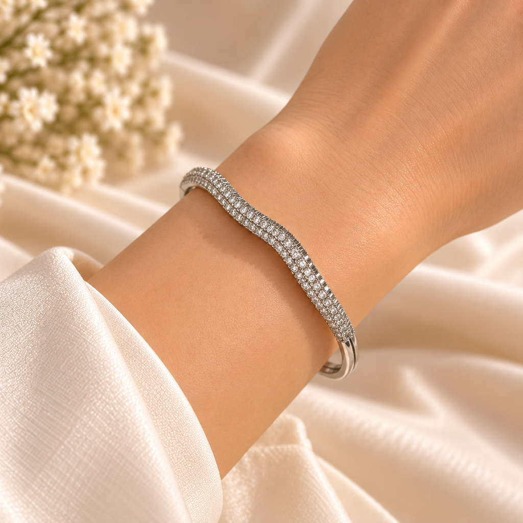 Double-Row Filigree Edge Bangle