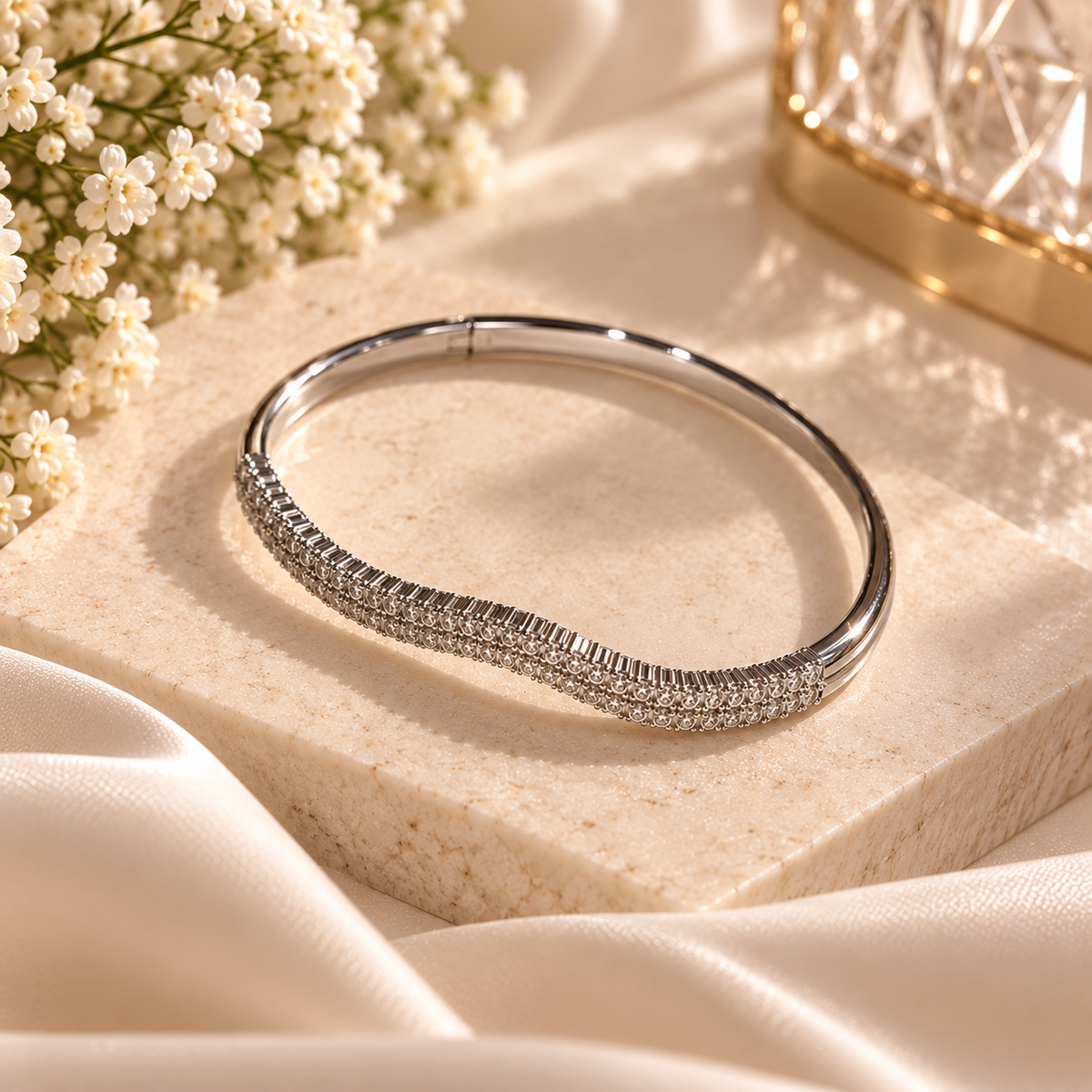 Double-Row Filigree Edge Bangle