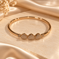 Triple Petal Crystal Bangle