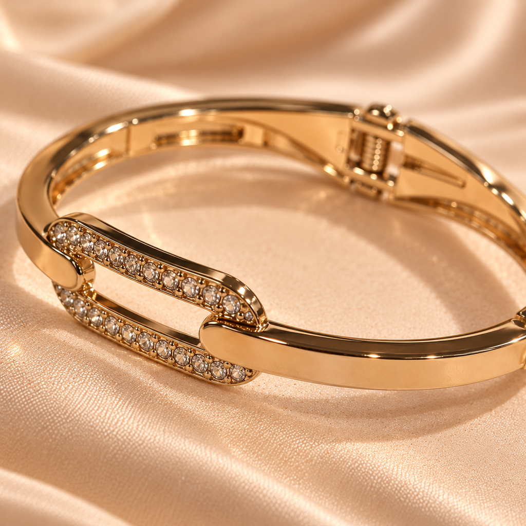 Crystal Link Statement Bangle