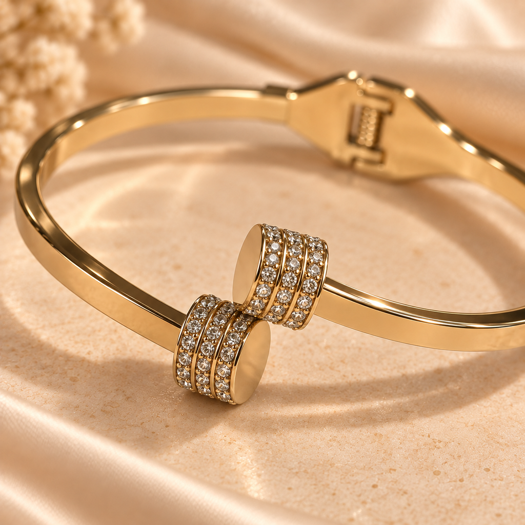 Triple Crystal Wrap Bangle
