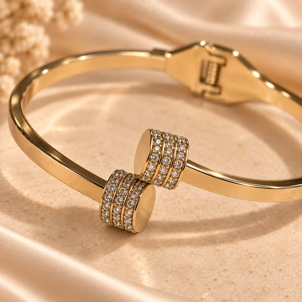 Triple Crystal Wrap Bangle