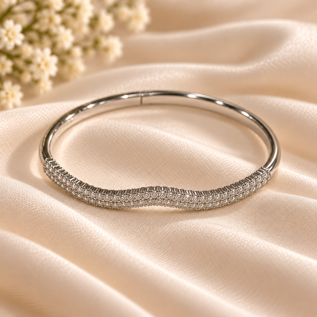 Double-Row Filigree Edge Bangle