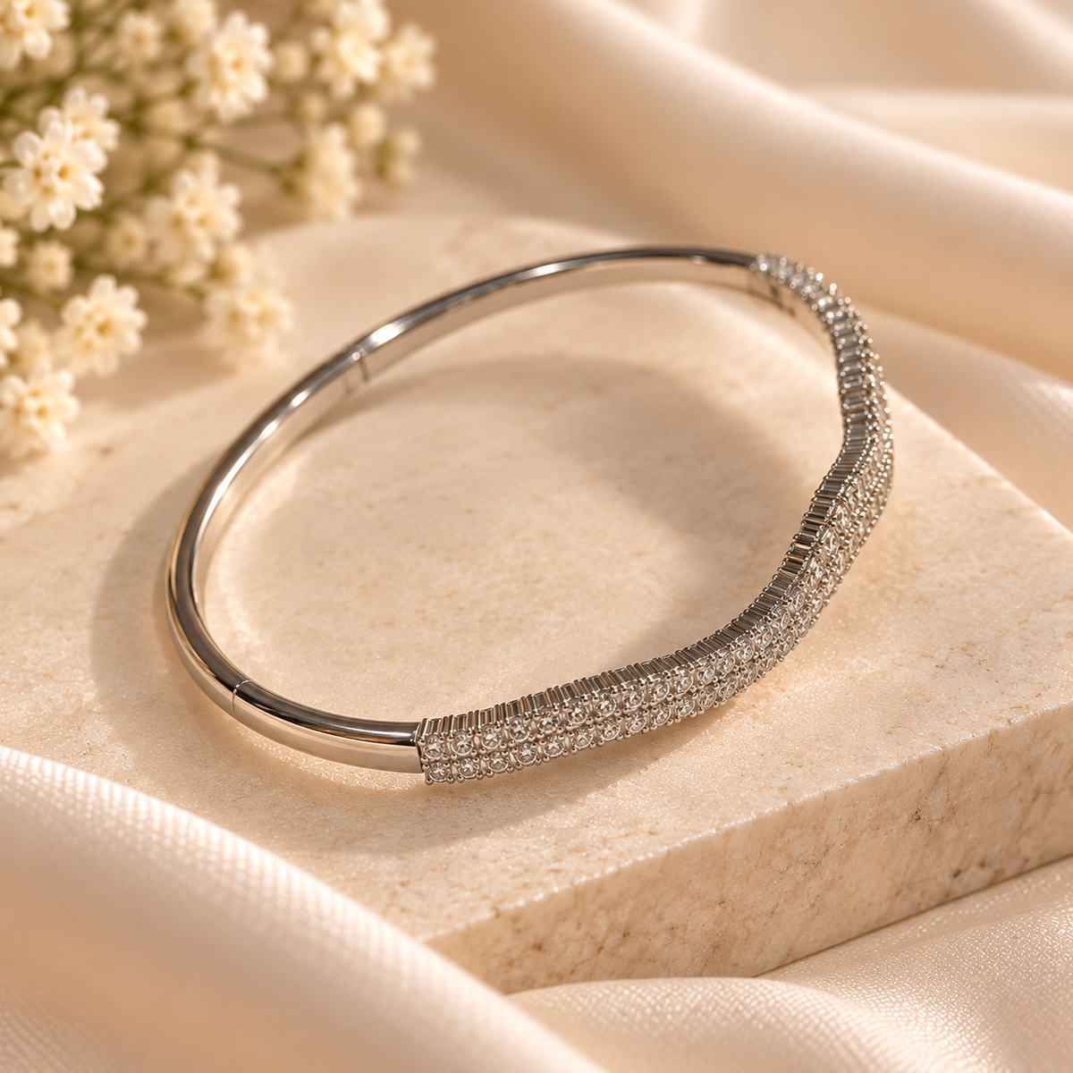 Double-Row Filigree Edge Bangle