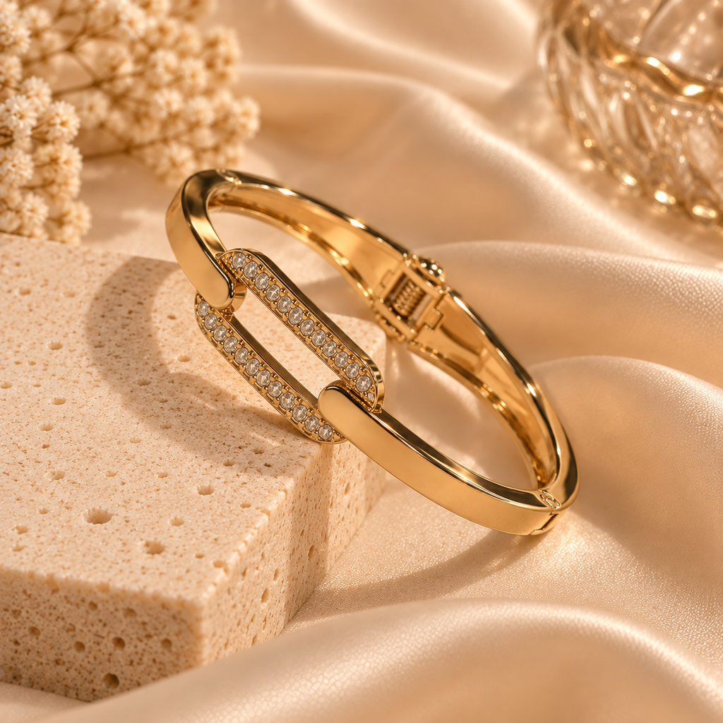 Crystal Link Statement Bangle