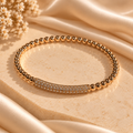 Beaded Crystal Bar Bracelet