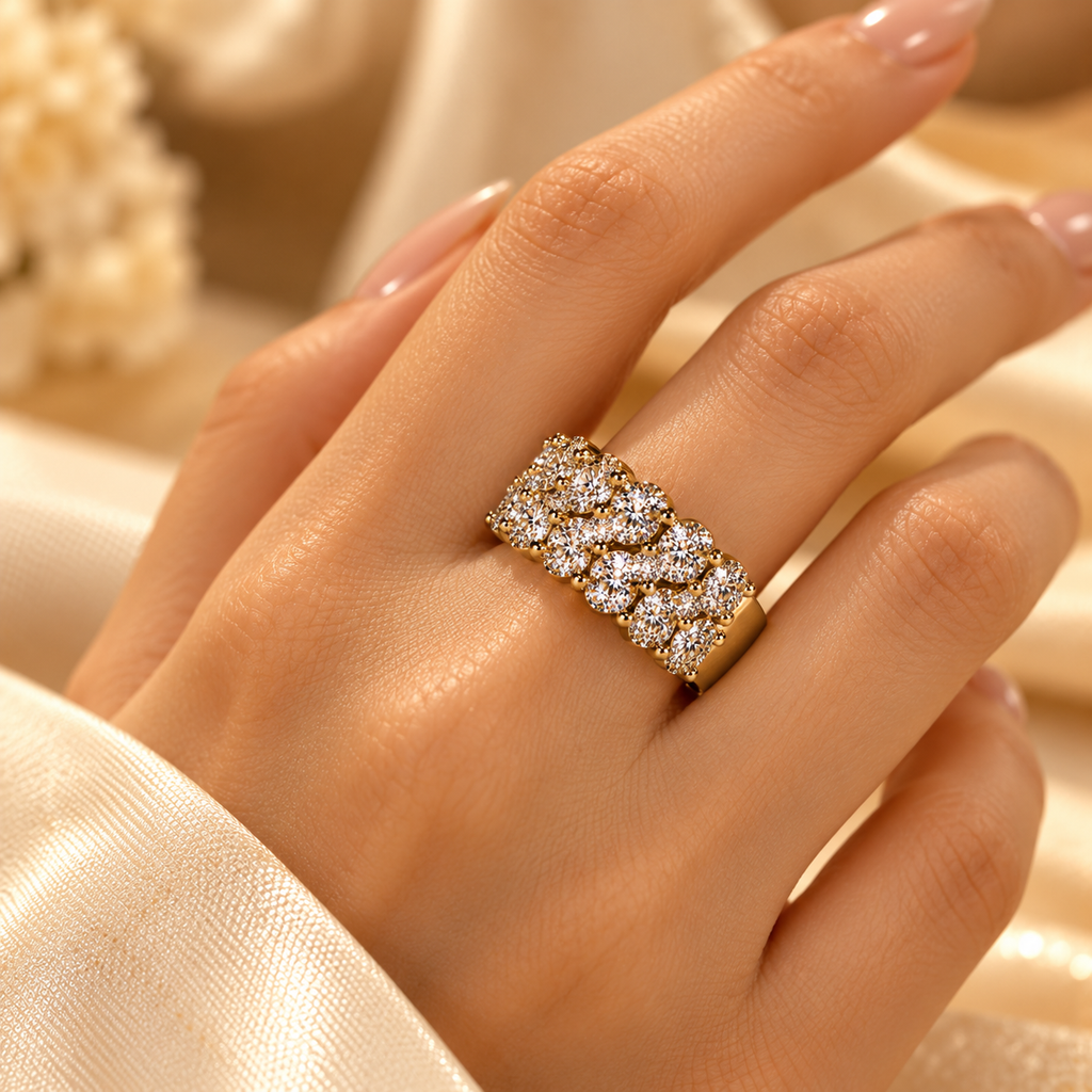 Golden Luxe Pavé Ring
