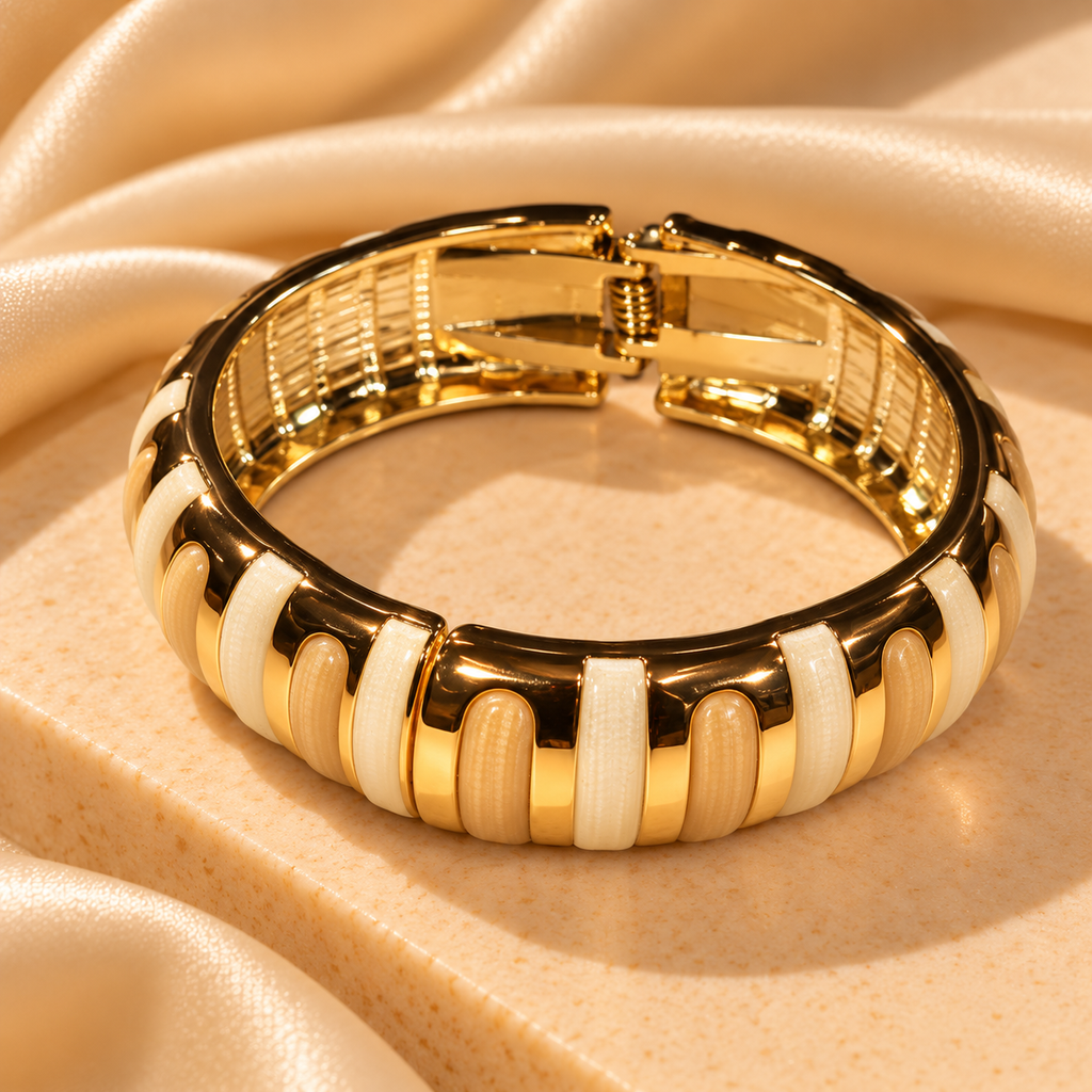 Ivory Sands Luxe Gold Cuff Bangle