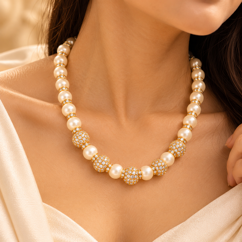 Aurelia Golden Pearl Luxe Necklace