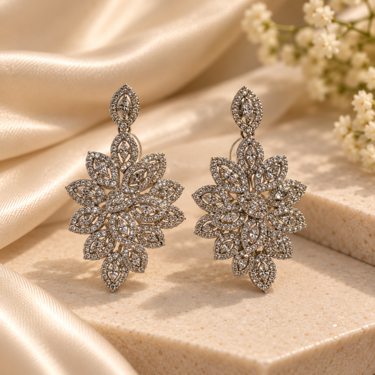 Layered Marquise Bloom Earrings