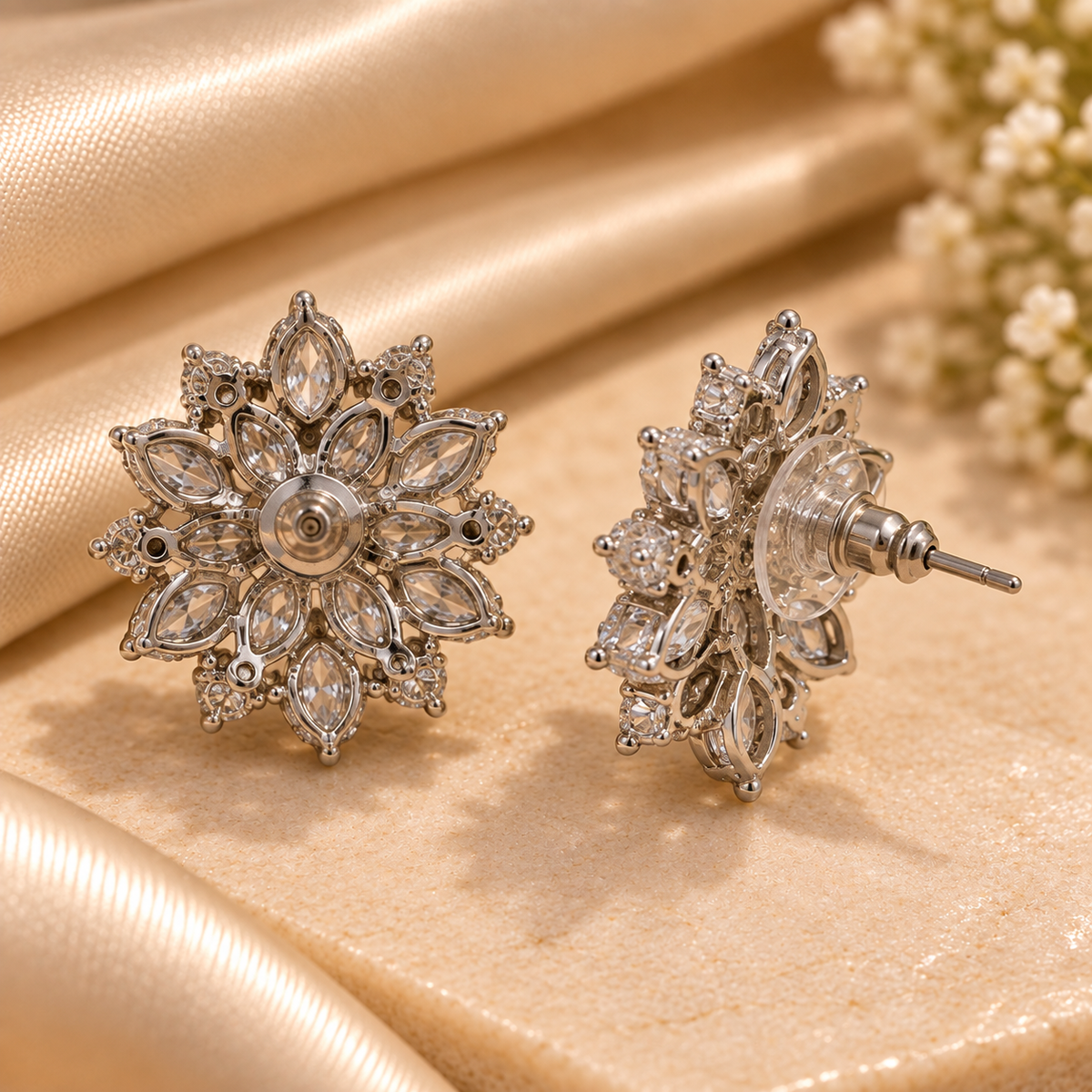 Crystal Petal Radiance Studs