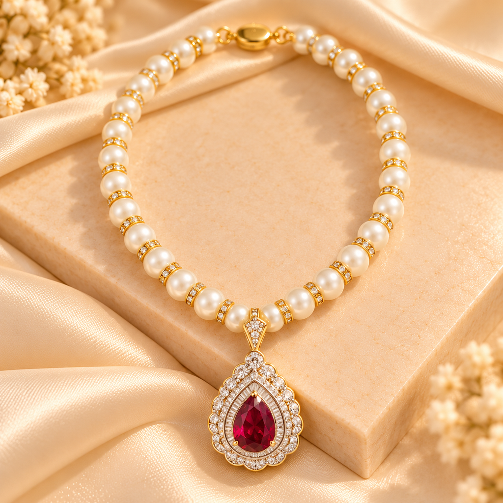 Ruby Royale Pearl Necklace