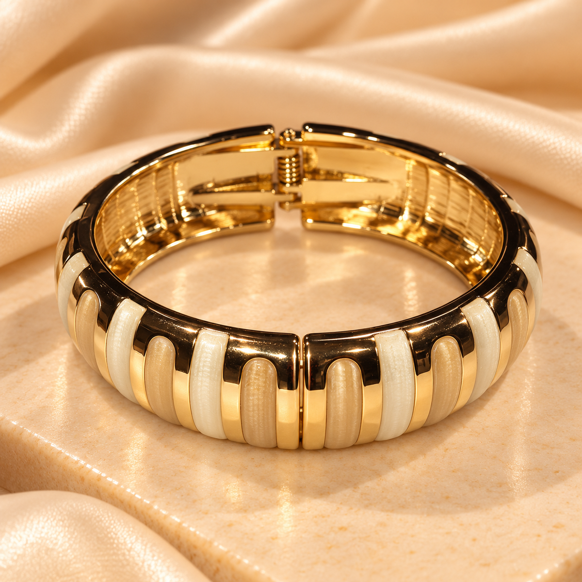 Ivory Sands Luxe Gold Cuff Bangle