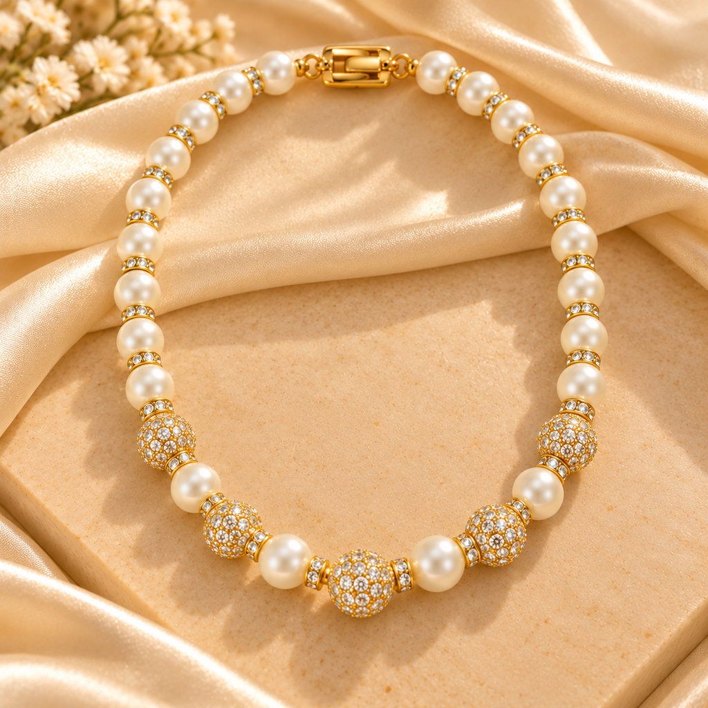 Aurelia Golden Pearl Luxe Necklace