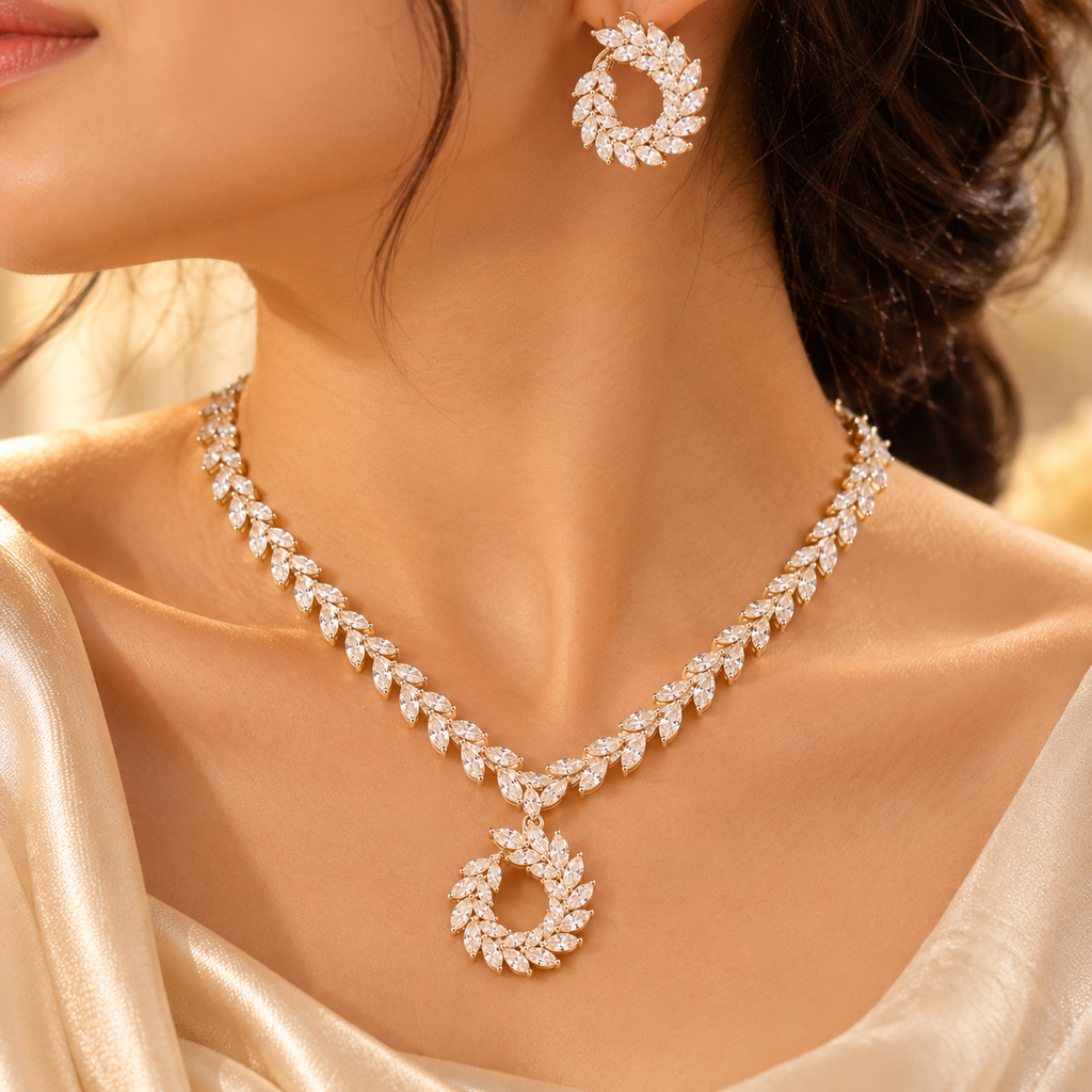Celeste Marquise Crystal Necklace & Earring Set