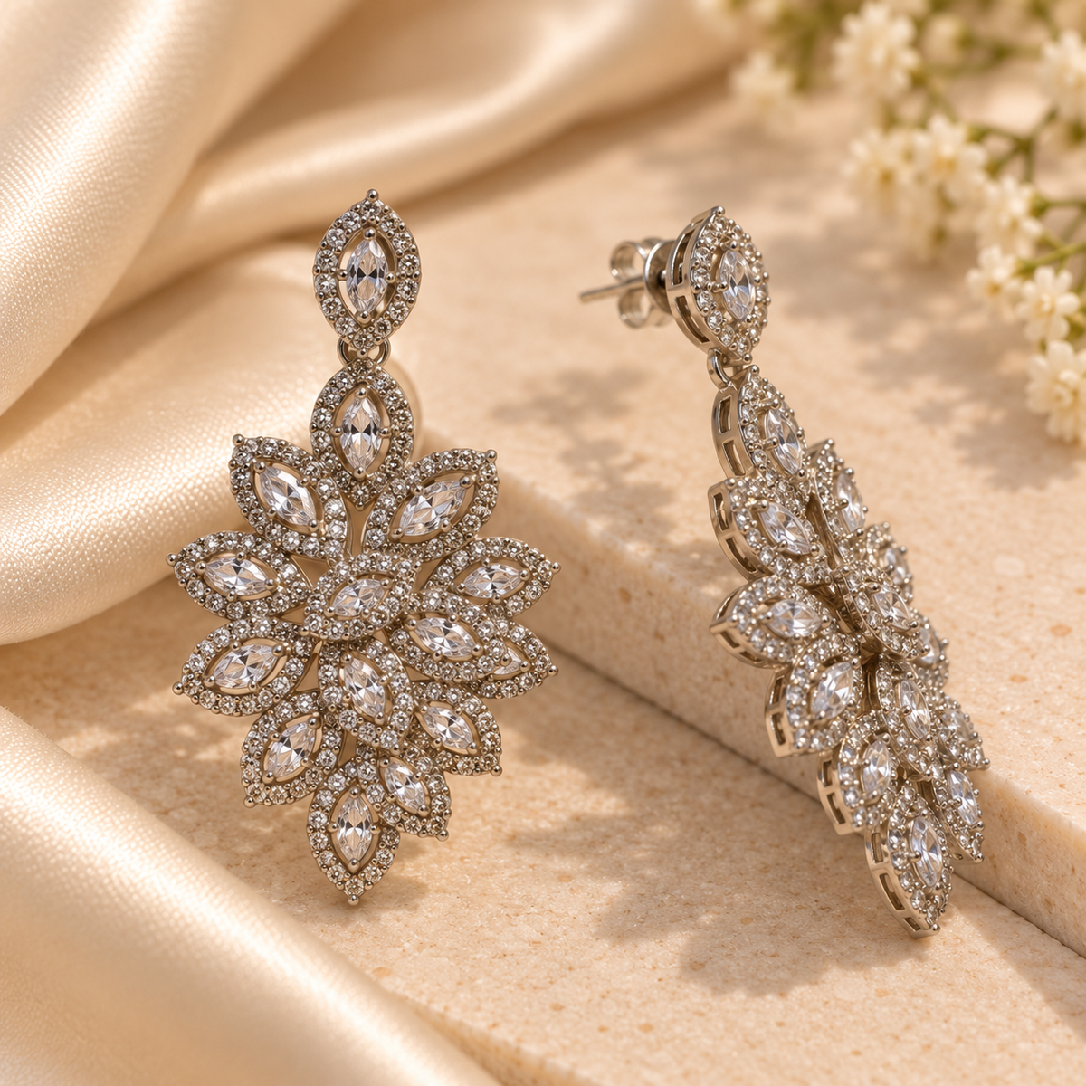 Layered Marquise Bloom Earrings
