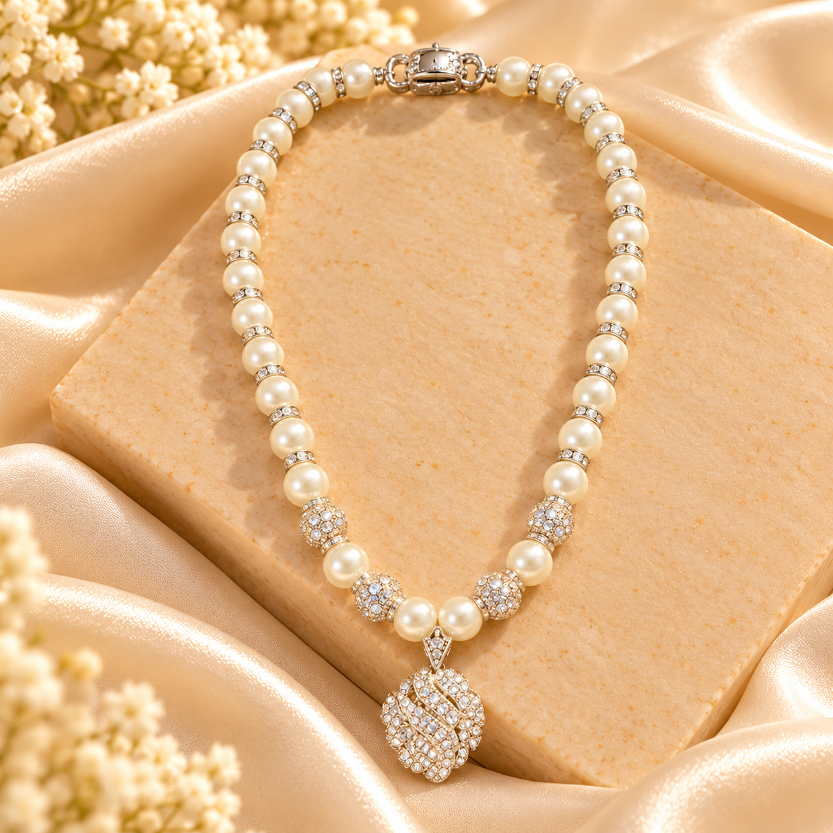 Aurelia Pearl Radiance Pendant Necklace