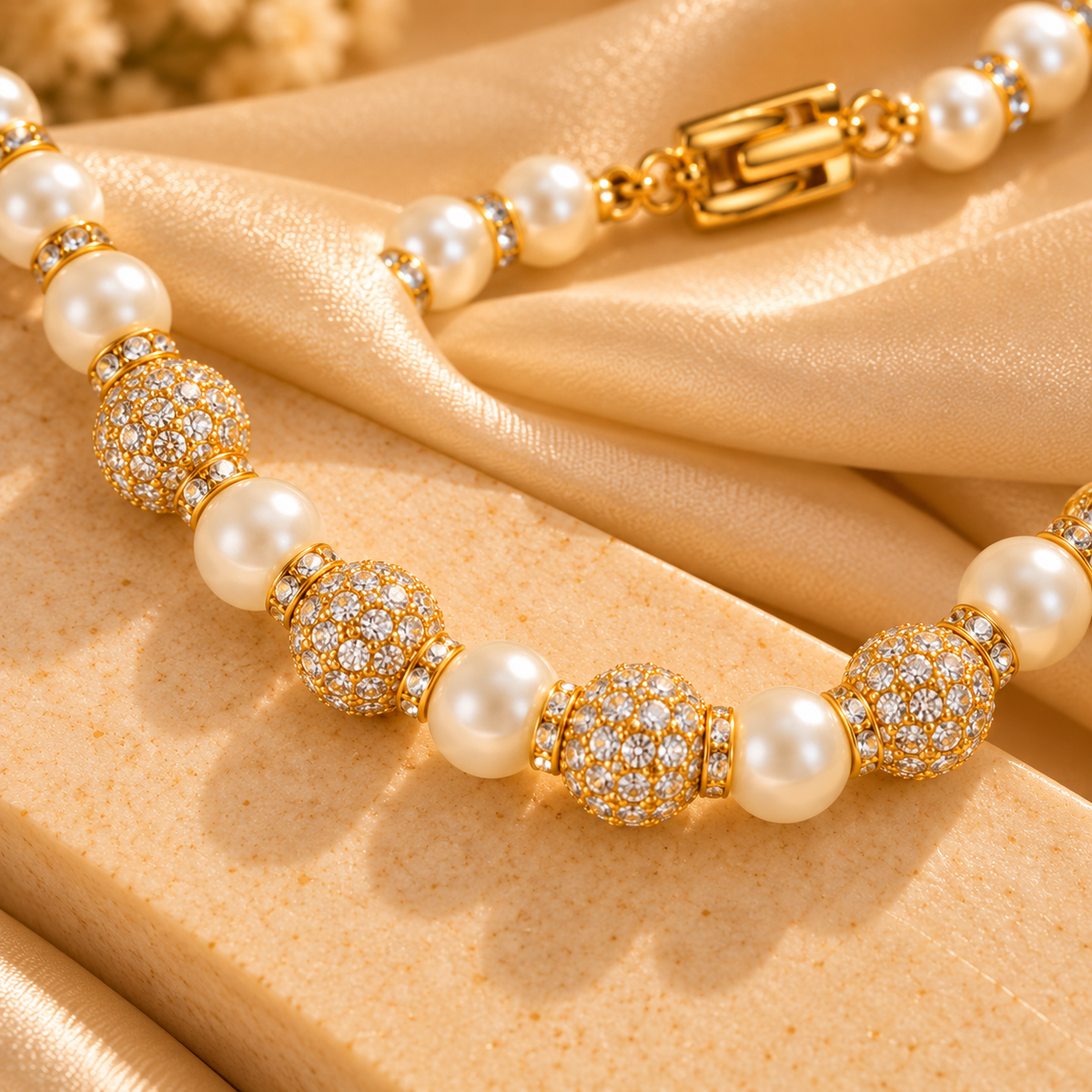 Aurelia Golden Pearl Luxe Necklace