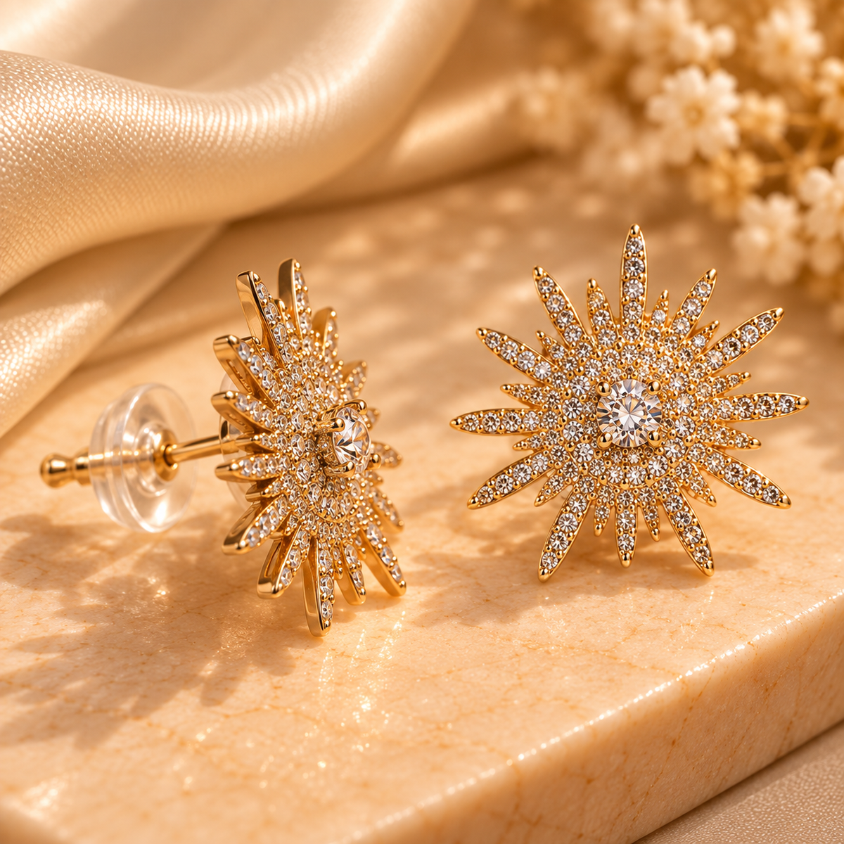 Celestial Radiance Crystal Stud Earrings