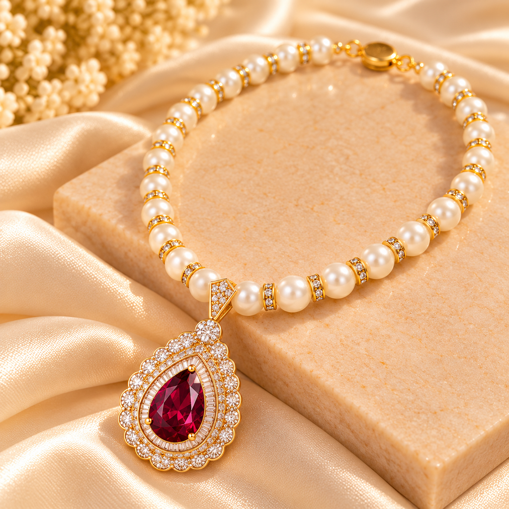 Ruby Royale Pearl Necklace