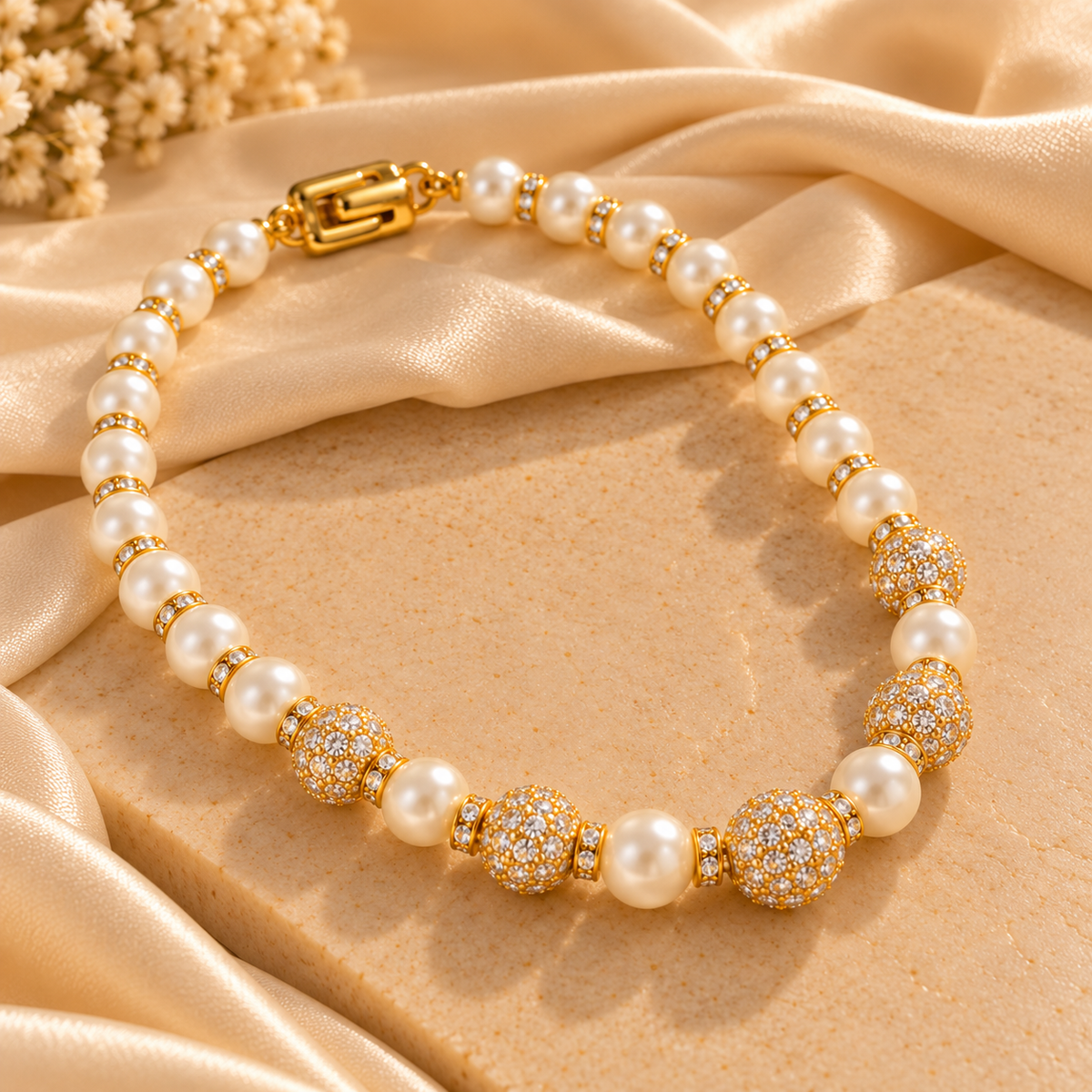 Aurelia Golden Pearl Luxe Necklace