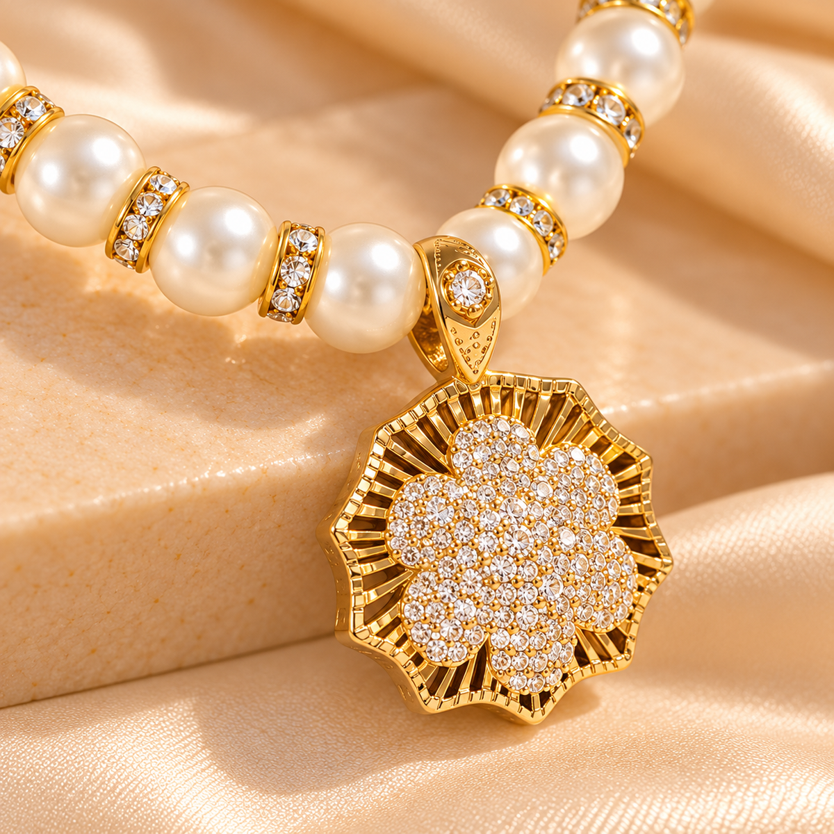 Pearl Blossom Pendant Necklace