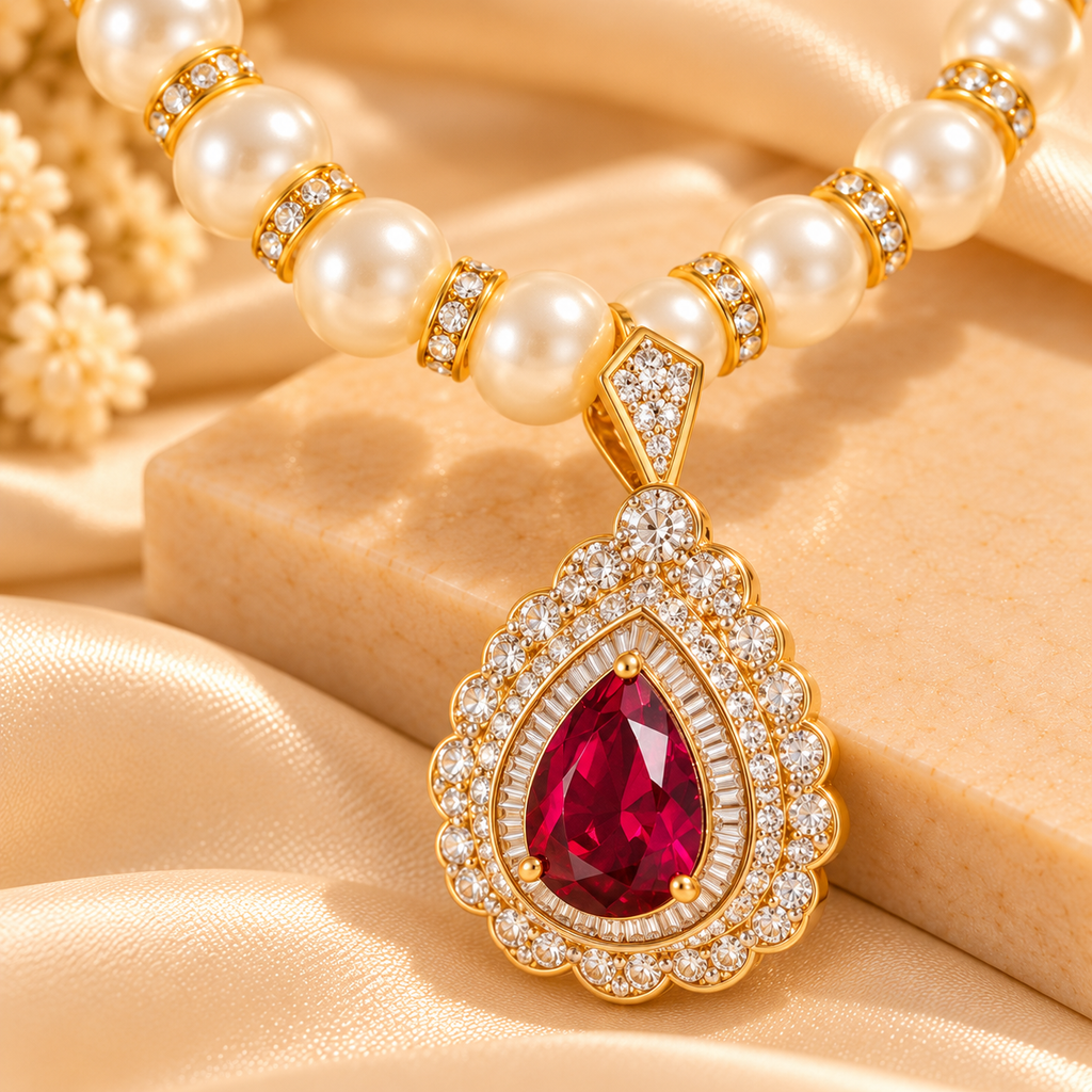 Ruby Royale Pearl Necklace