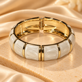 Pearl Éclat Ivory Gold Cuff Bangle