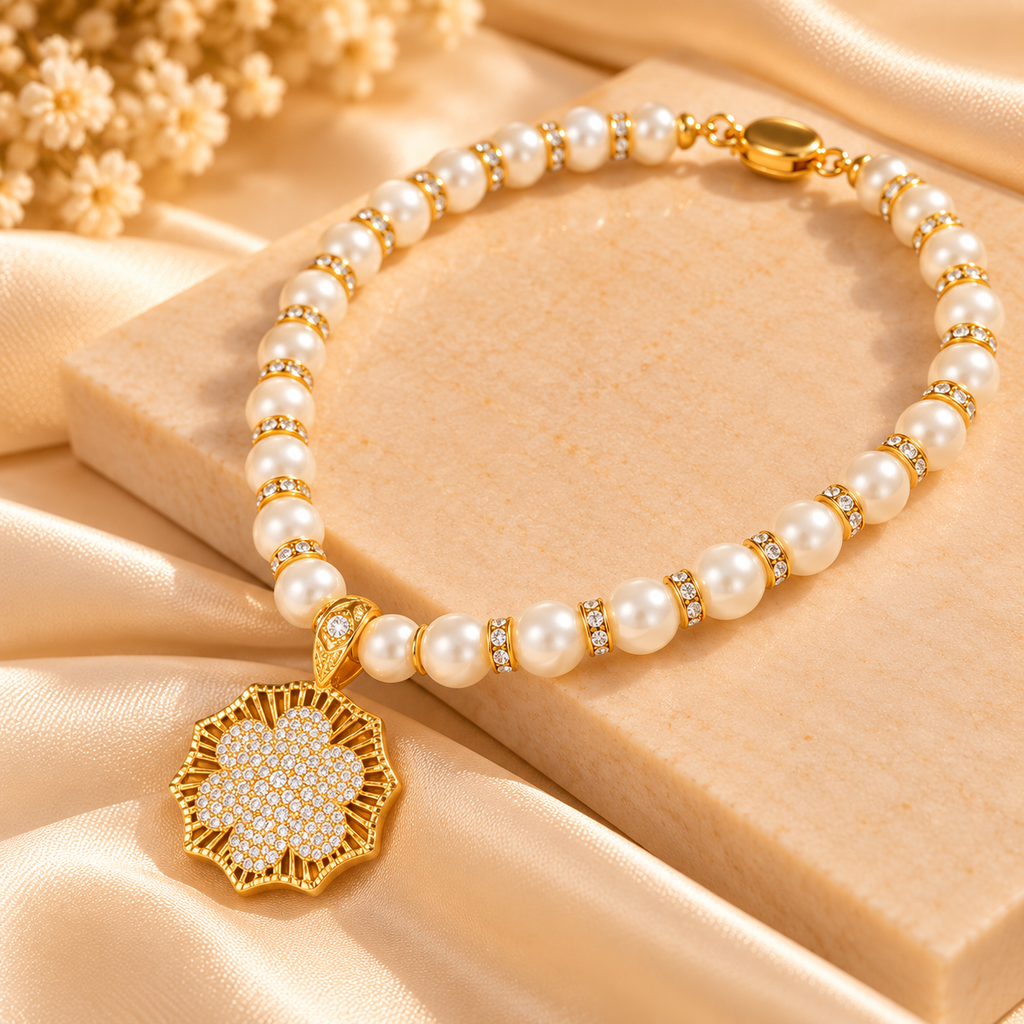 Pearl Blossom Pendant Necklace