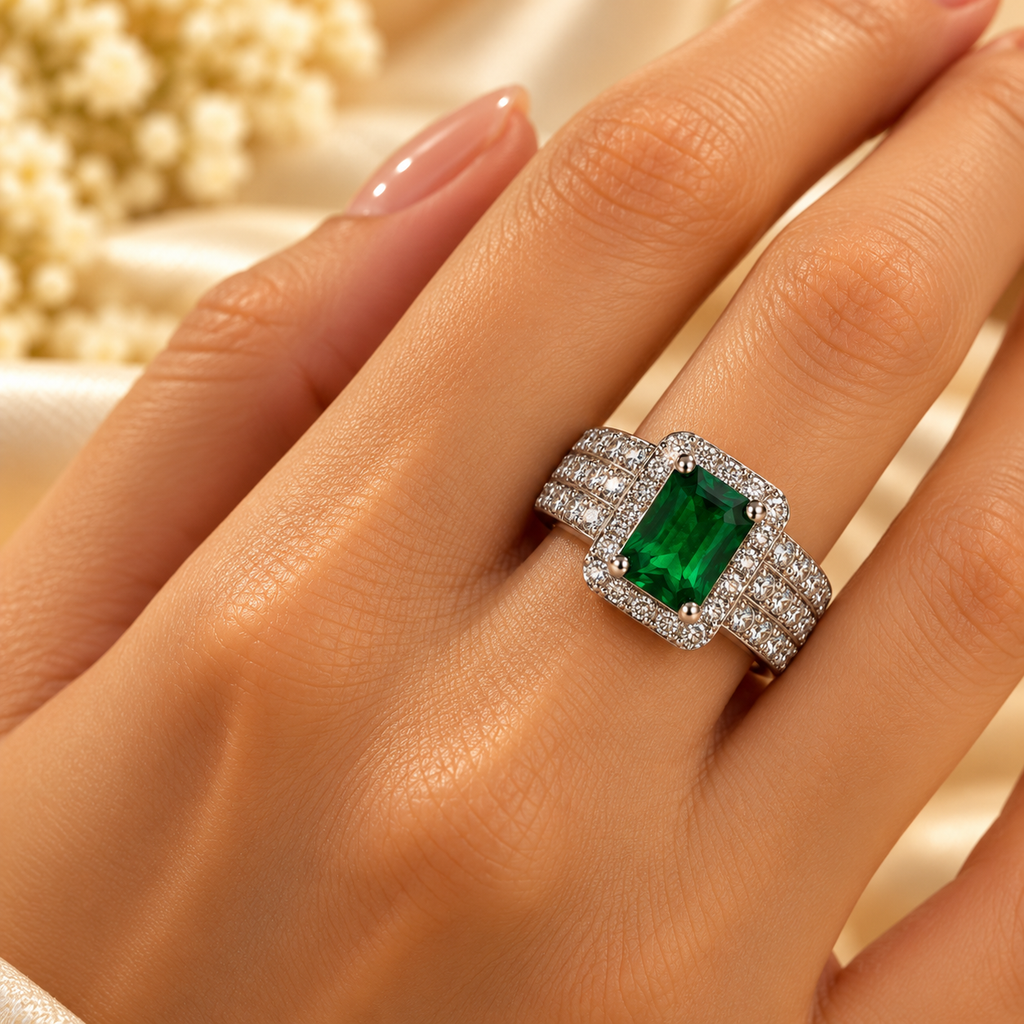 Emerald Royale Crystal Ring