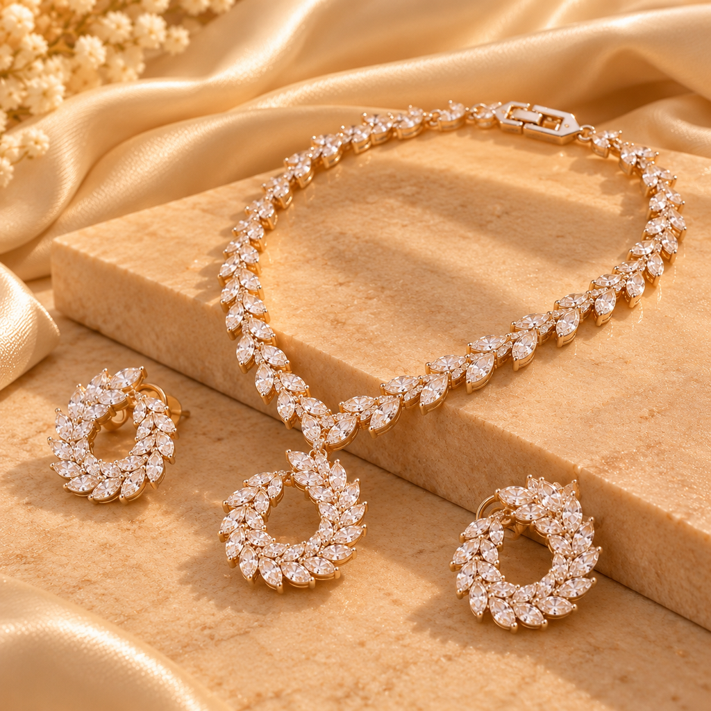 Celeste Marquise Crystal Necklace & Earring Set