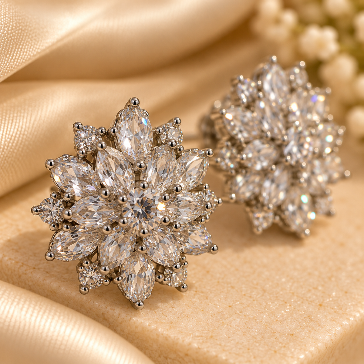 Crystal Petal Radiance Studs